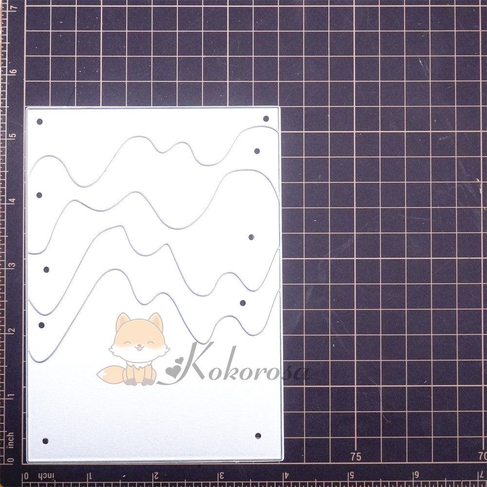Kokorosa Metal Cutting Dies with Flowing Paint Background Board