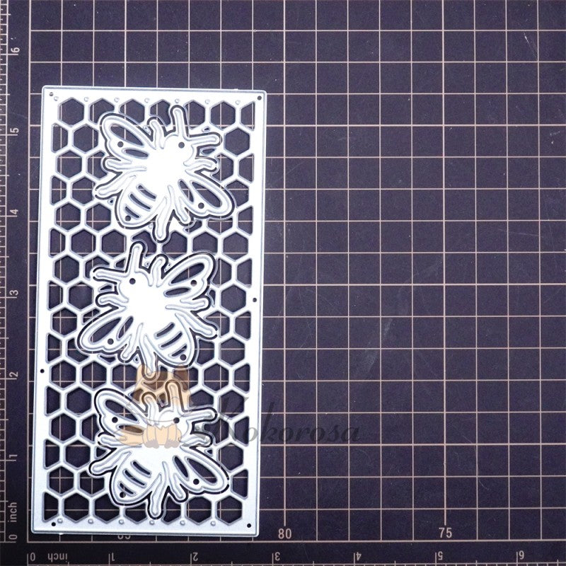 Kokorosa Metal Cutting Dies with 3 Flying Bees Background Board