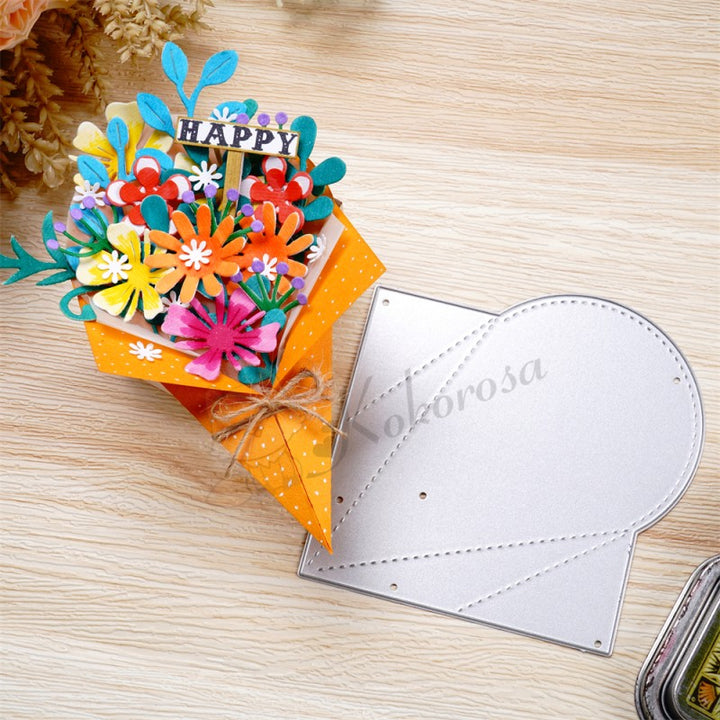 Kokorosa Metal Cutting Dies with Foldable Bouquet