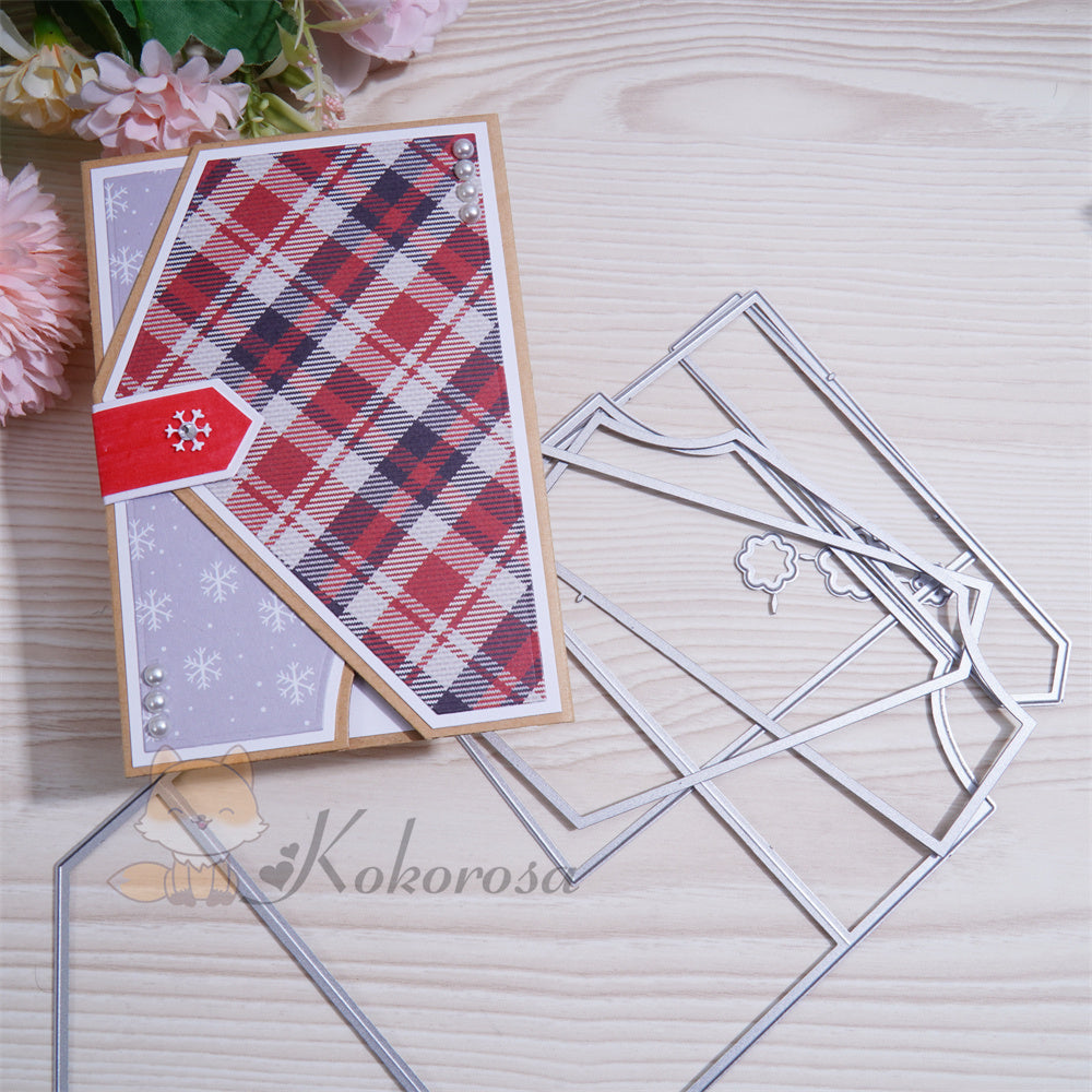 Kokorosa Metal Cutting Dies with Buckle Foldable Card