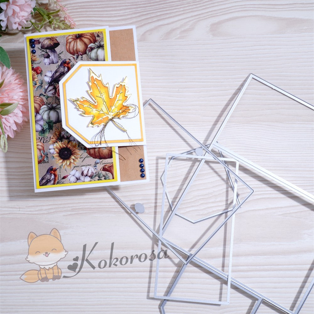 Kokorosa Metal Cutting Dies with Foldable Card & Maple Leaf