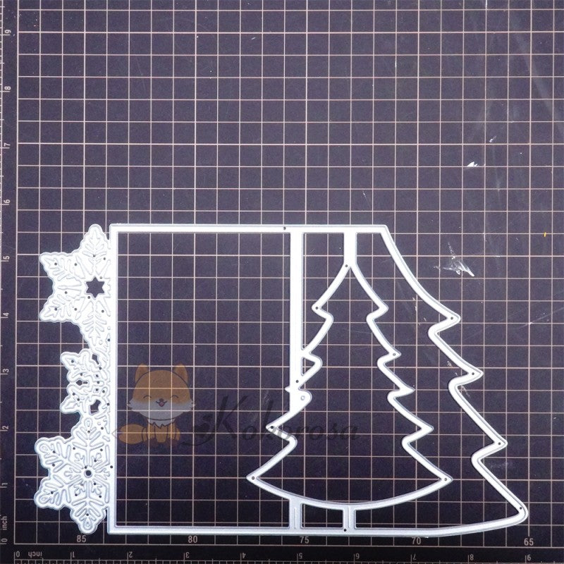 Kokorosa Metal Cutting Dies with Foldable Christmas Tree Card