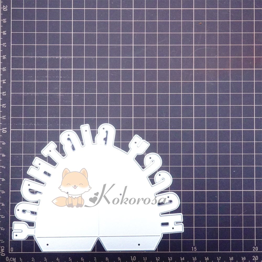 Kokorosa Metal Cutting Dies with Foldable HAPPY BIRTHDAY Card