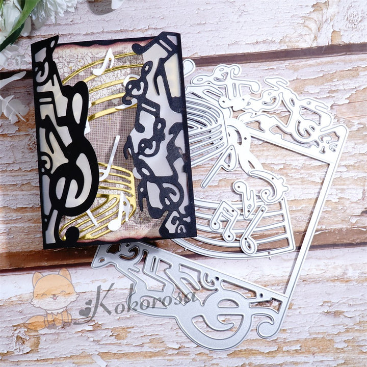 Kokorosa Metal Cutting Dies with Foldable Music Note Card