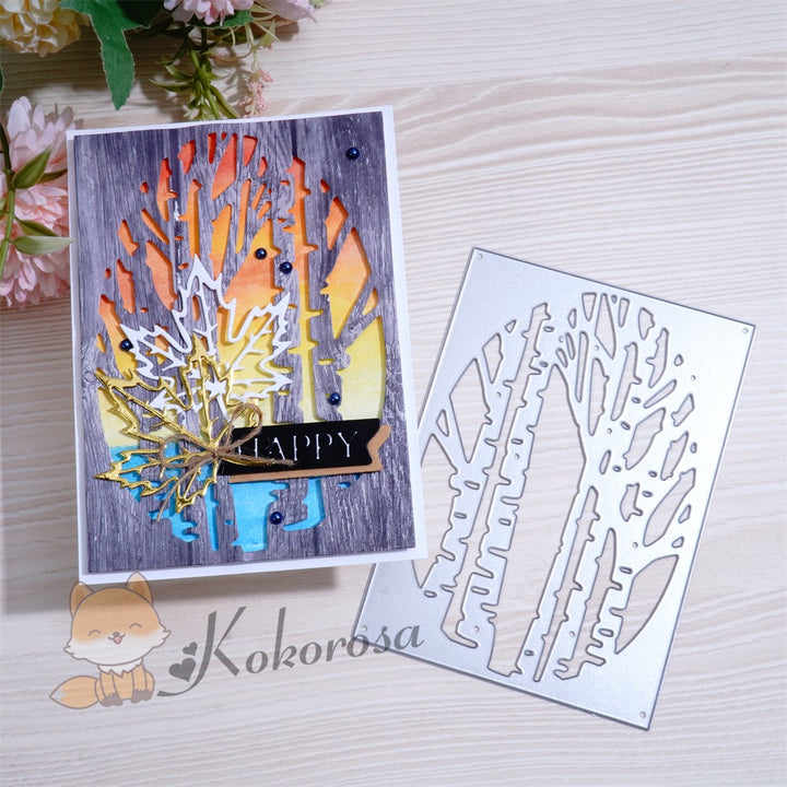 Kokorosa Metal Cutting Dies with Forest Background Board