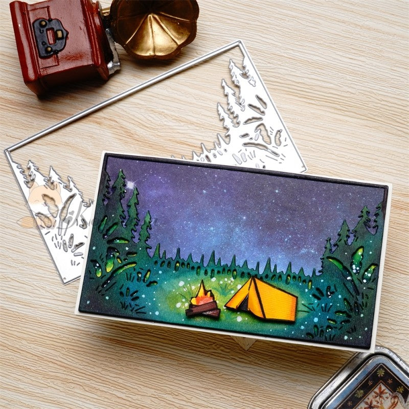 Kokorosa Metal Cutting Dies with Forest Scenery Background Board