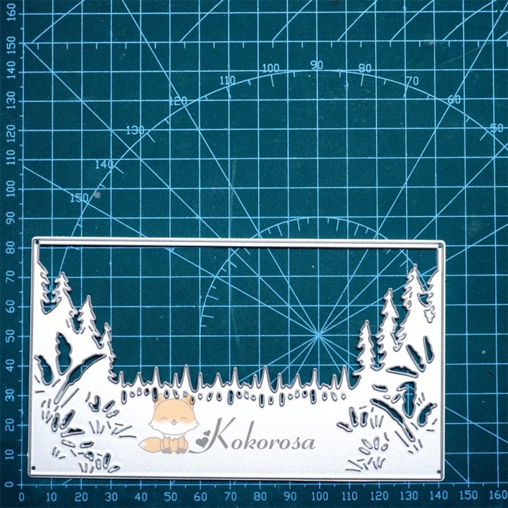 Kokorosa Metal Cutting Dies with Forest Scenery Background Board