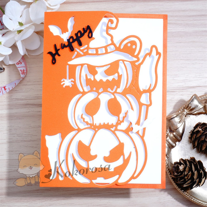 Kokorosa Metal Cutting Dies with Ghost Pumpkins Border Board