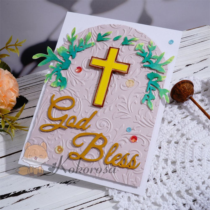 Kokorosa Metal Cutting Dies with "God Bless" Word