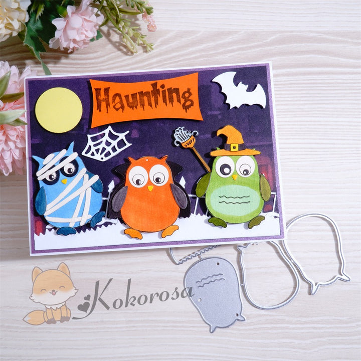 Kokorosa Metal Cutting Dies with Halloween Owls