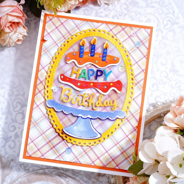 Kokorosa Metal Cutting Dies with Happy Birthday Cake