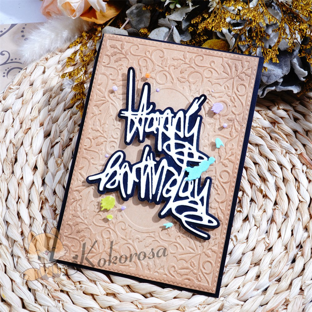 Kokorosa Metal Cutting Dies with "Happy Birthday" Word