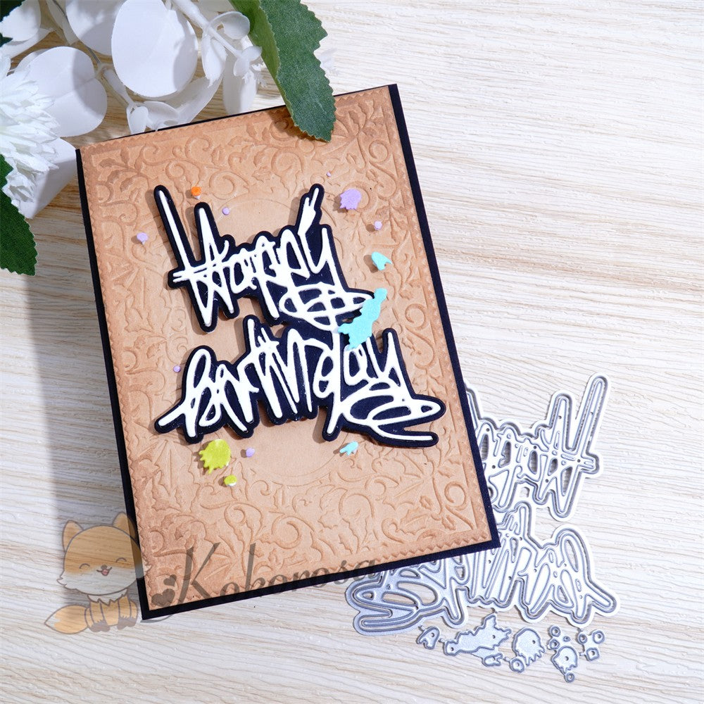 Kokorosa Metal Cutting Dies with "Happy Birthday" Word