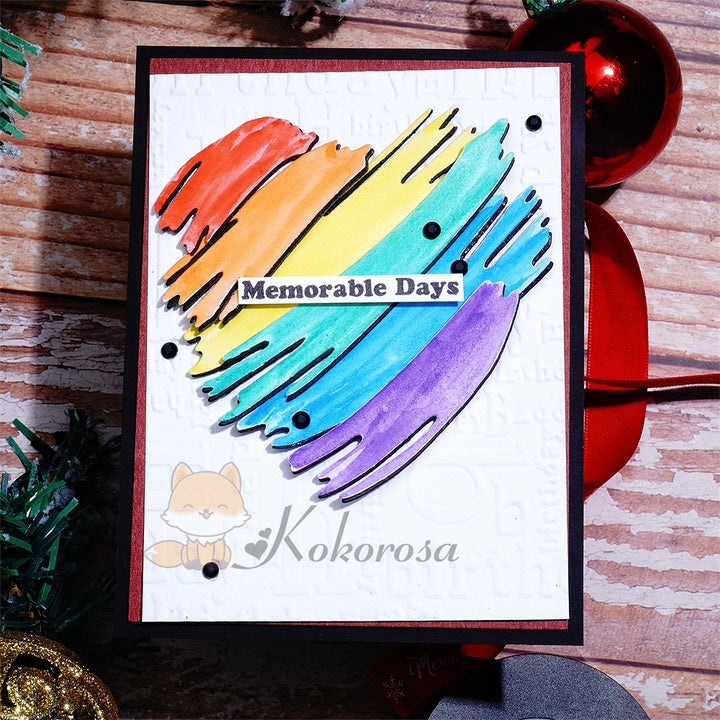 Kokorosa Metal Cutting Dies with Heart Shaped Painting