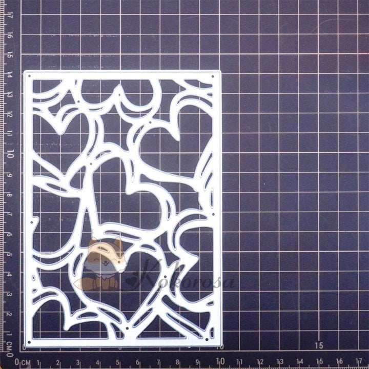 Kokorosa Metal Cutting Dies with Hearts Background Board