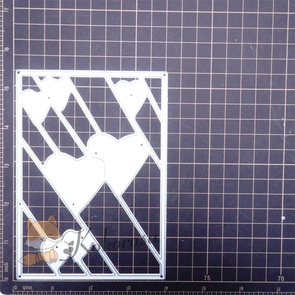 Kokorosa Metal Cutting Dies with Hearts Frame Board