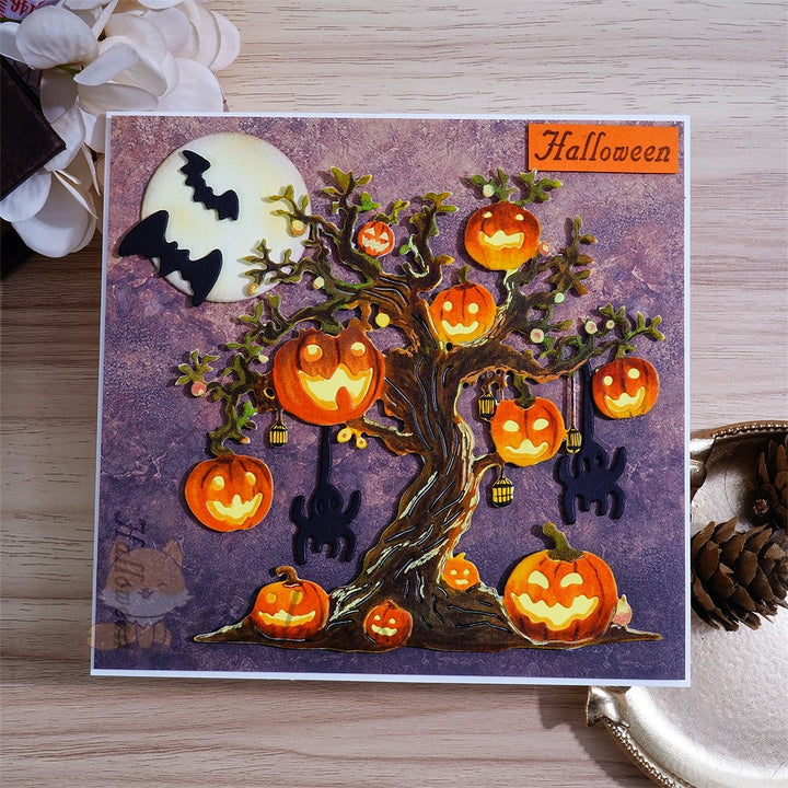 Kokorosa Metal Cutting Dies with Jack-o'-lantern on Tree