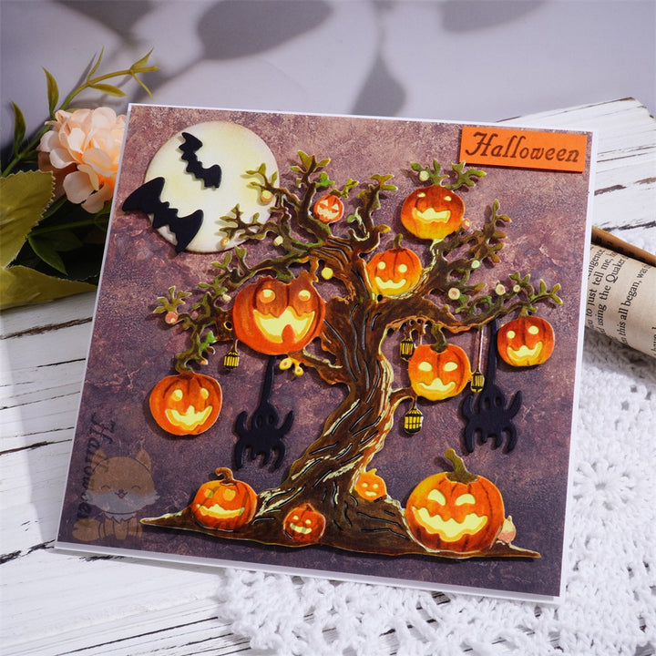 Kokorosa Metal Cutting Dies with Jack-o'-lantern on Tree