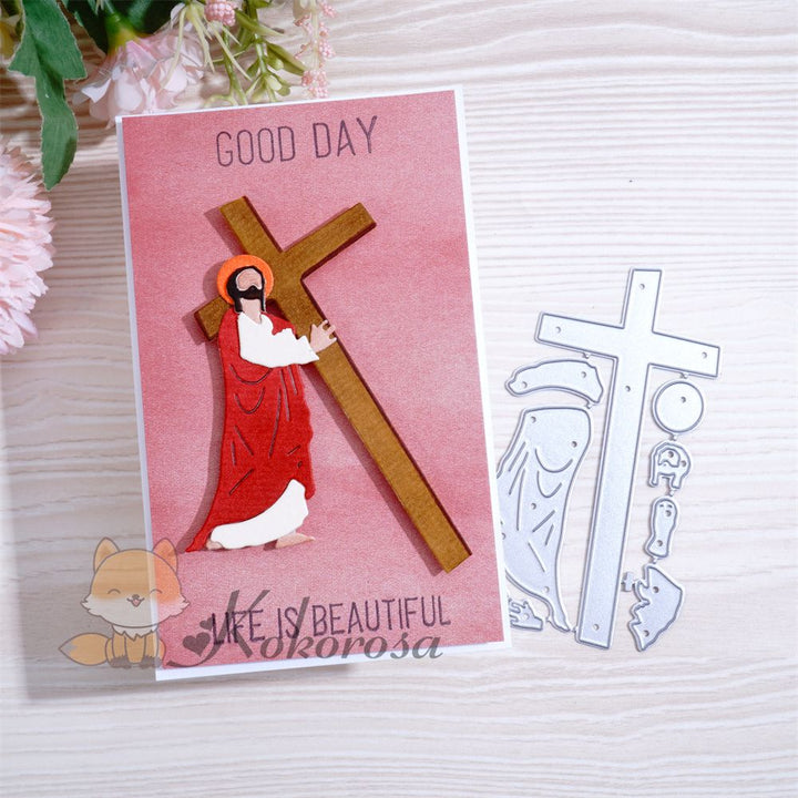 Kokorosa Metal Cutting Dies with Jesus Holding Cross