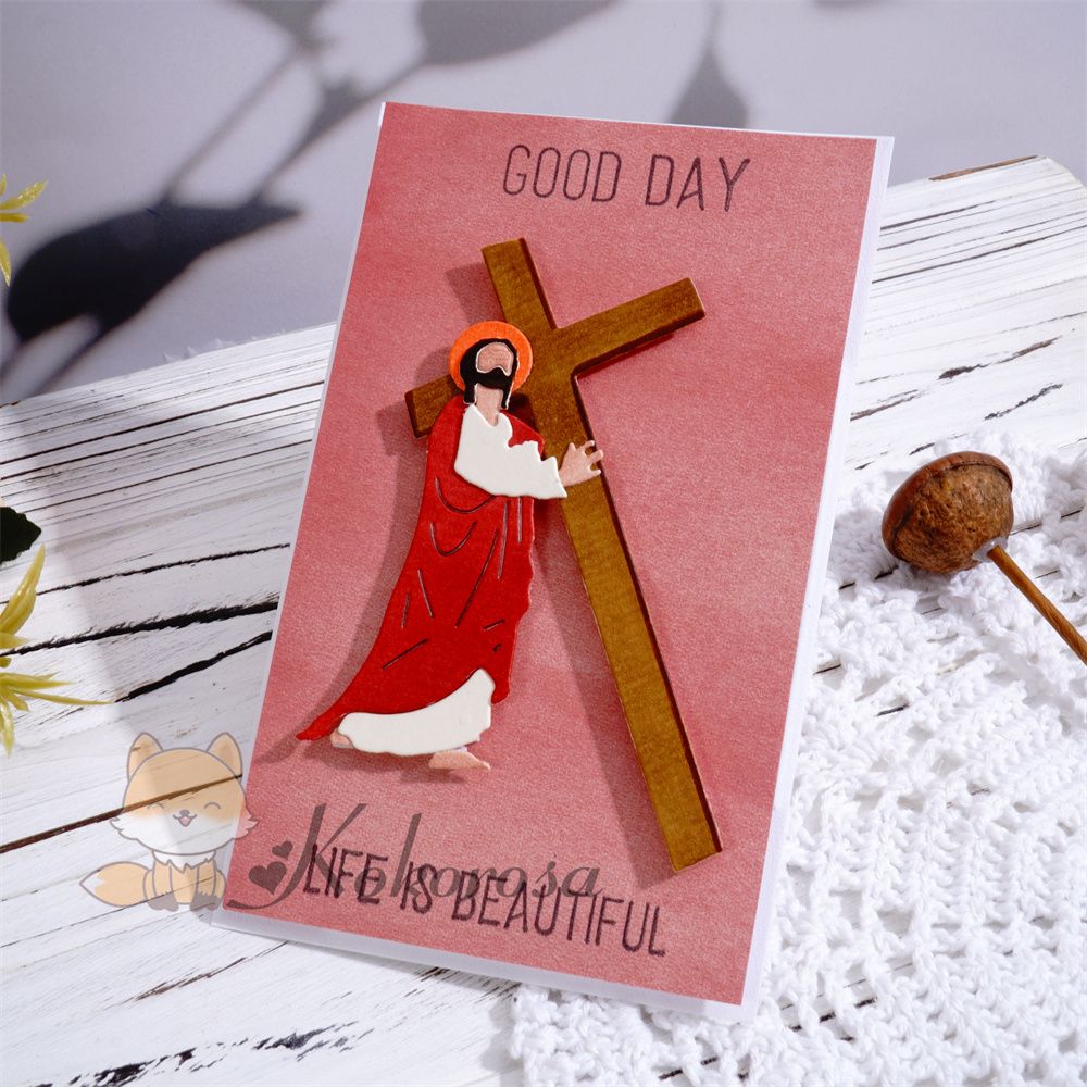 Kokorosa Metal Cutting Dies with Jesus Holding Cross