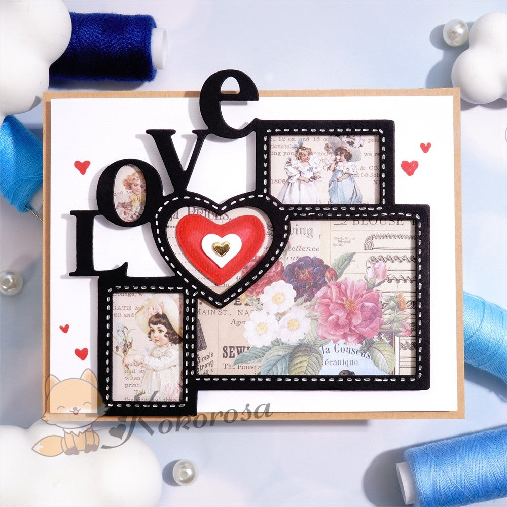 Kokorosa Metal Cutting Dies with "LOVE" Album Frame