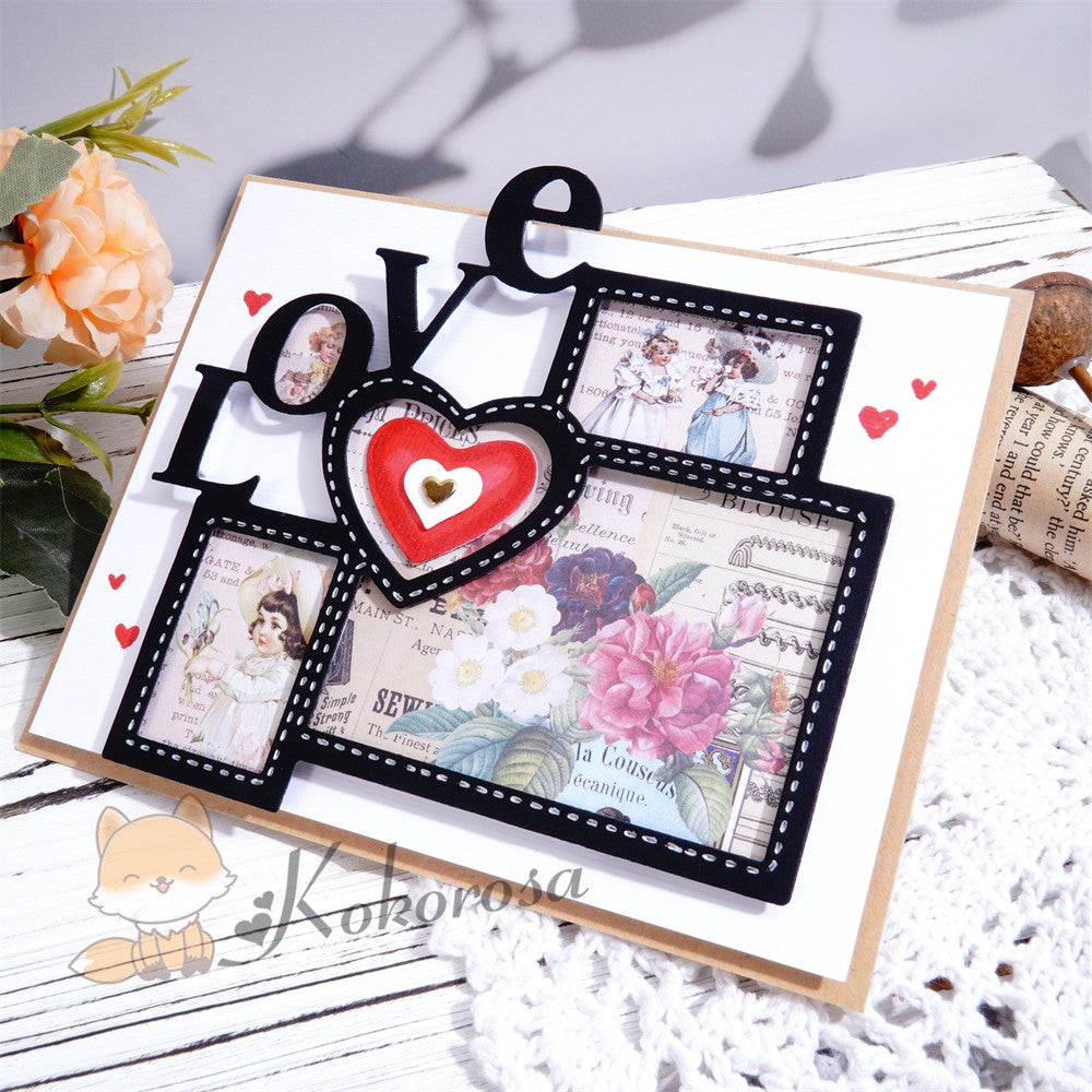 Kokorosa Metal Cutting Dies with "LOVE" Album Frame