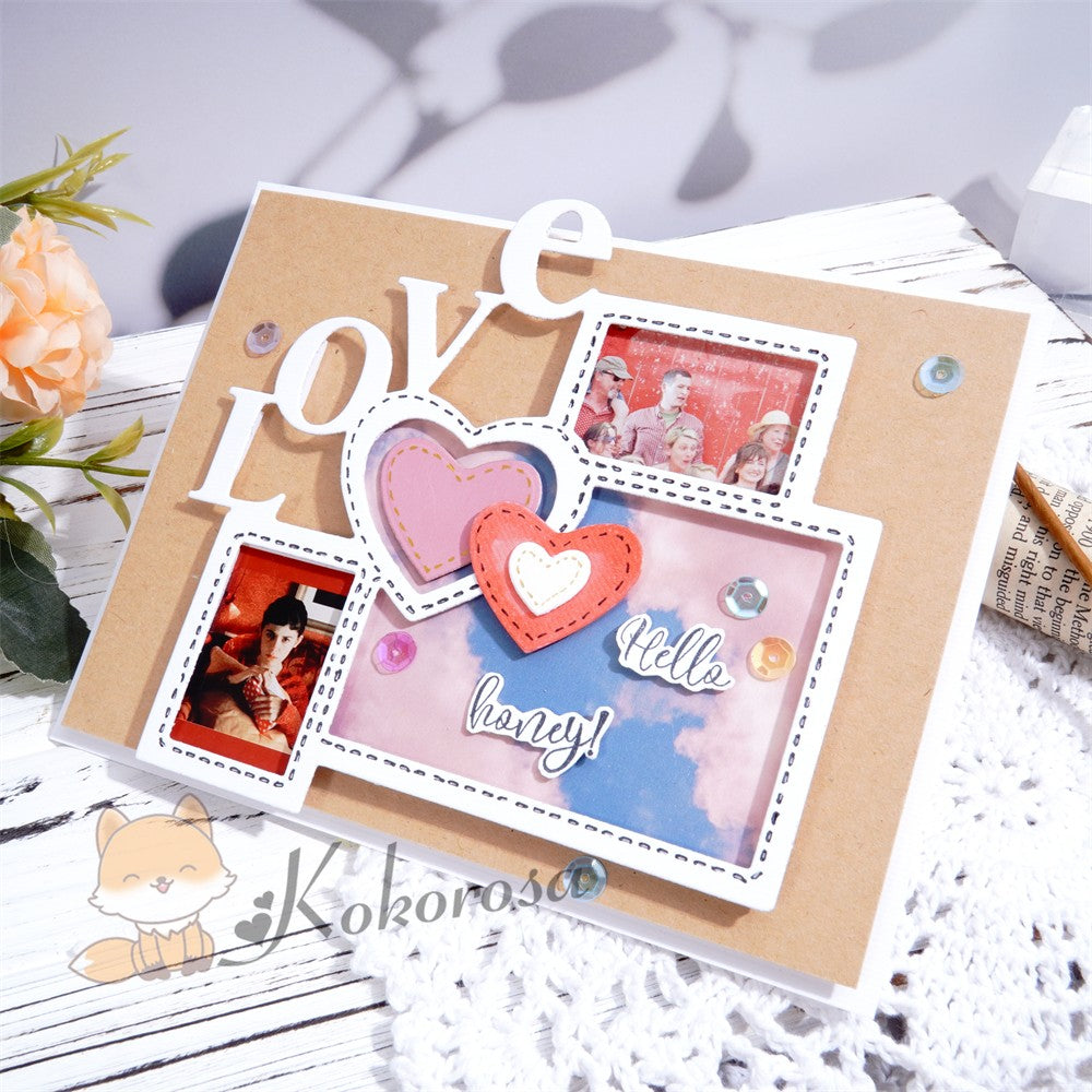 Kokorosa Metal Cutting Dies with "LOVE" Album Frame