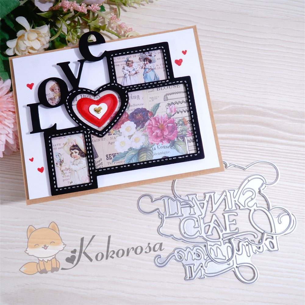 Kokorosa Metal Cutting Dies with "LOVE" Album Frame