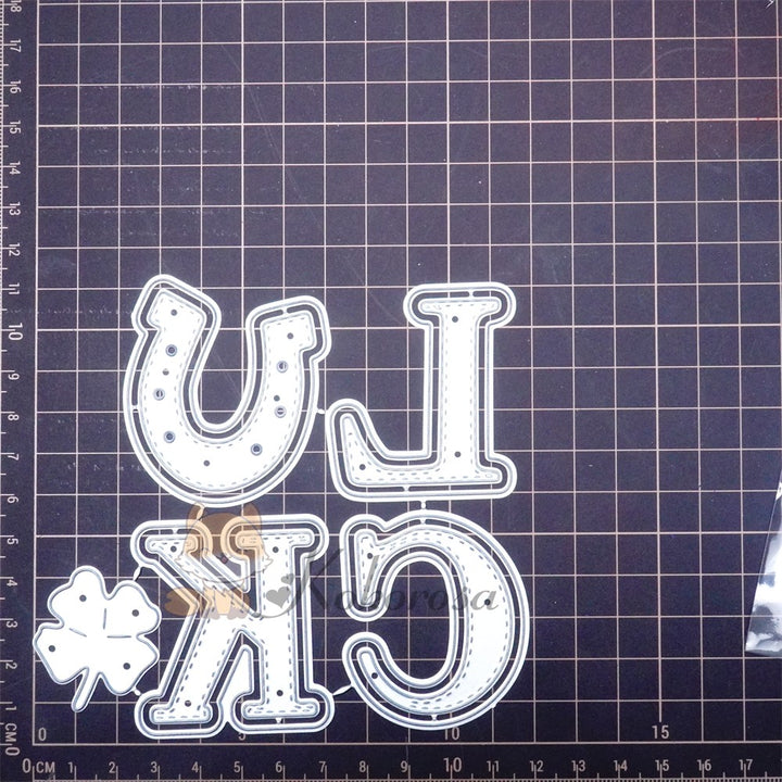 Kokorosa Metal Cutting Dies with "LUCK" Word