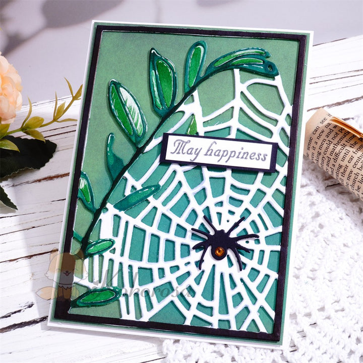 Kokorosa Metal Cutting Dies with Leaves Spiderweb Frame Board