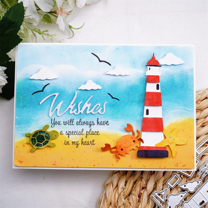 Kokorosa Metal Cutting Dies with Lighthouse & Clouds