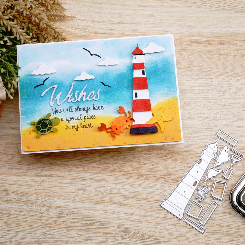 Kokorosa Metal Cutting Dies with Lighthouse & Clouds