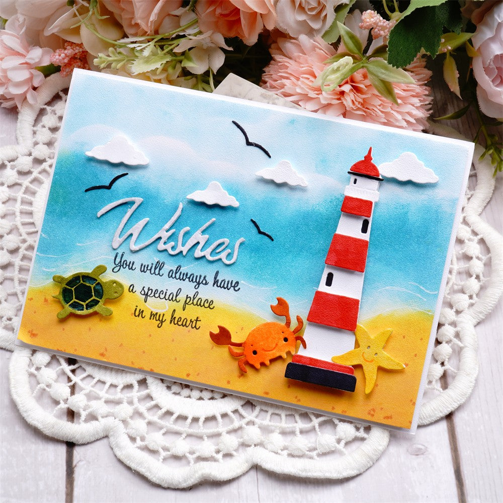 Kokorosa Metal Cutting Dies with Lighthouse & Clouds