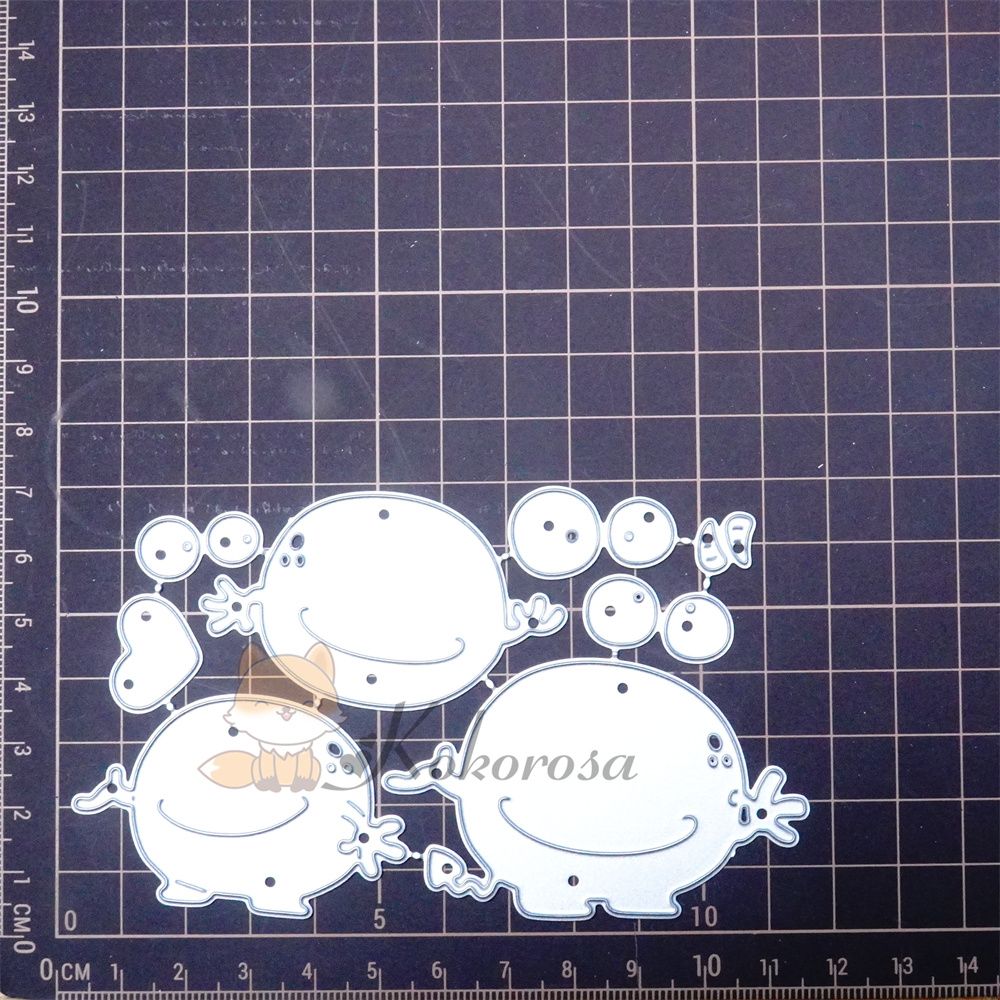 Kokorosa Metal Cutting Dies with Little Monster Holding Hearts
