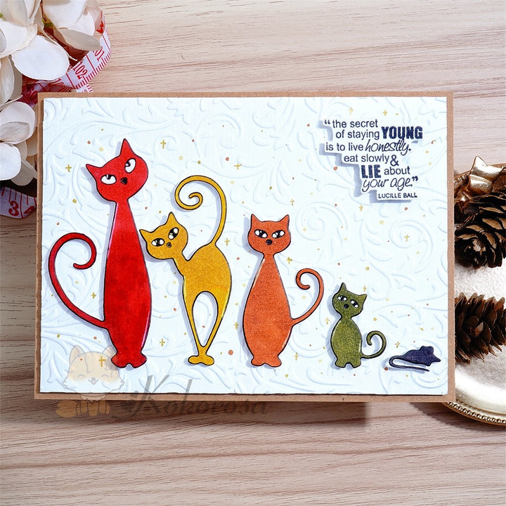 Kokorosa Metal Cutting Dies with Love Cats