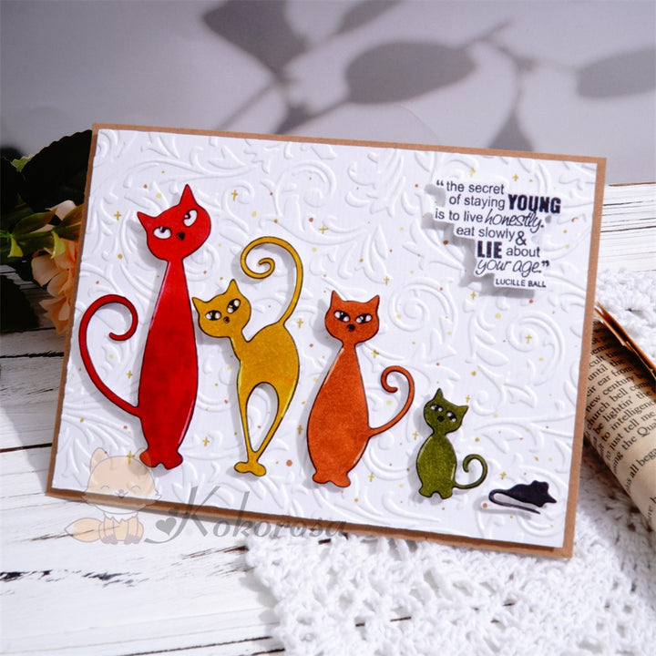 Kokorosa Metal Cutting Dies with Love Cats