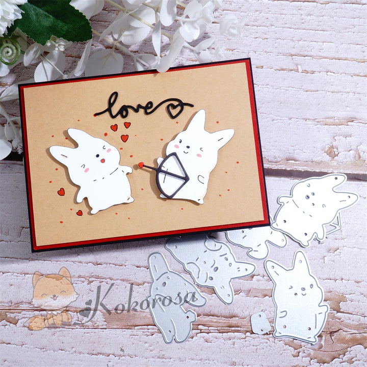 Kokorosa Metal Cutting Dies with Lovely Rabbits