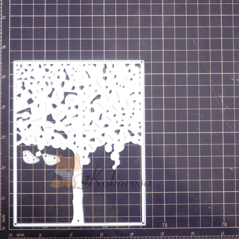 Kokorosa Metal Cutting Dies with Lush Tree Background Board