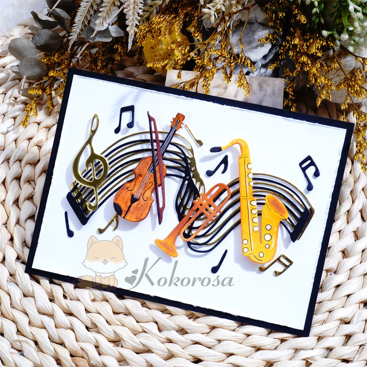 Kokorosa Metal Cutting Dies with Music Notes & Instruments