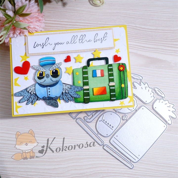 Kokorosa Metal Cutting Dies with Owl & Suitcase