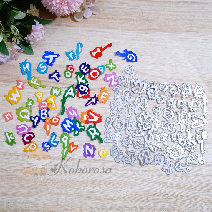 Kokorosa Metal Cutting Dies with Paint Theme 26 Alphabets