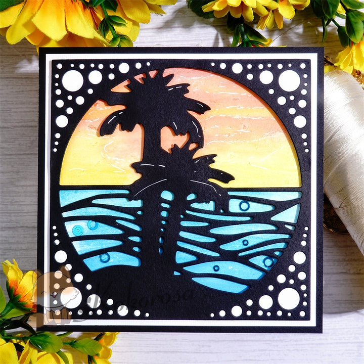 Kokorosa Metal Cutting Dies with Palm Tree Frame Board