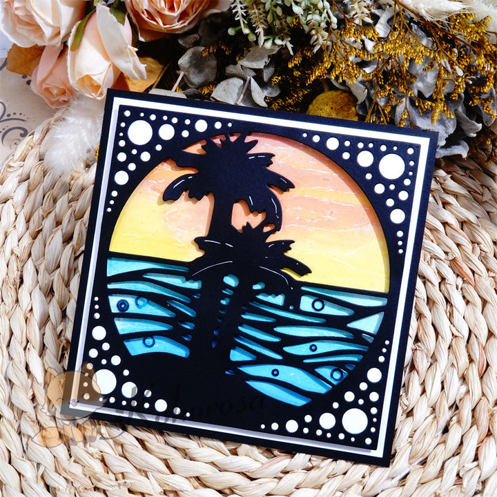 Kokorosa Metal Cutting Dies with Palm Tree Frame Board