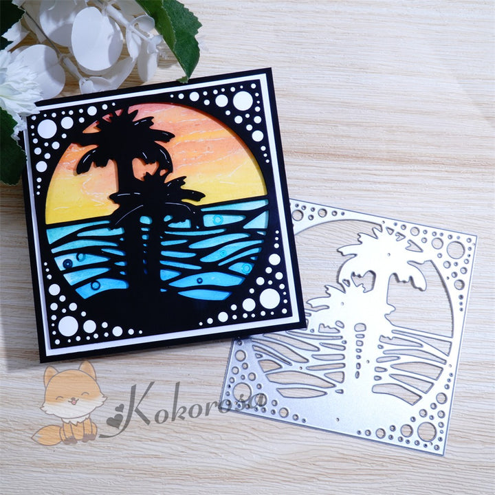 Kokorosa Metal Cutting Dies with Palm Tree Frame Board