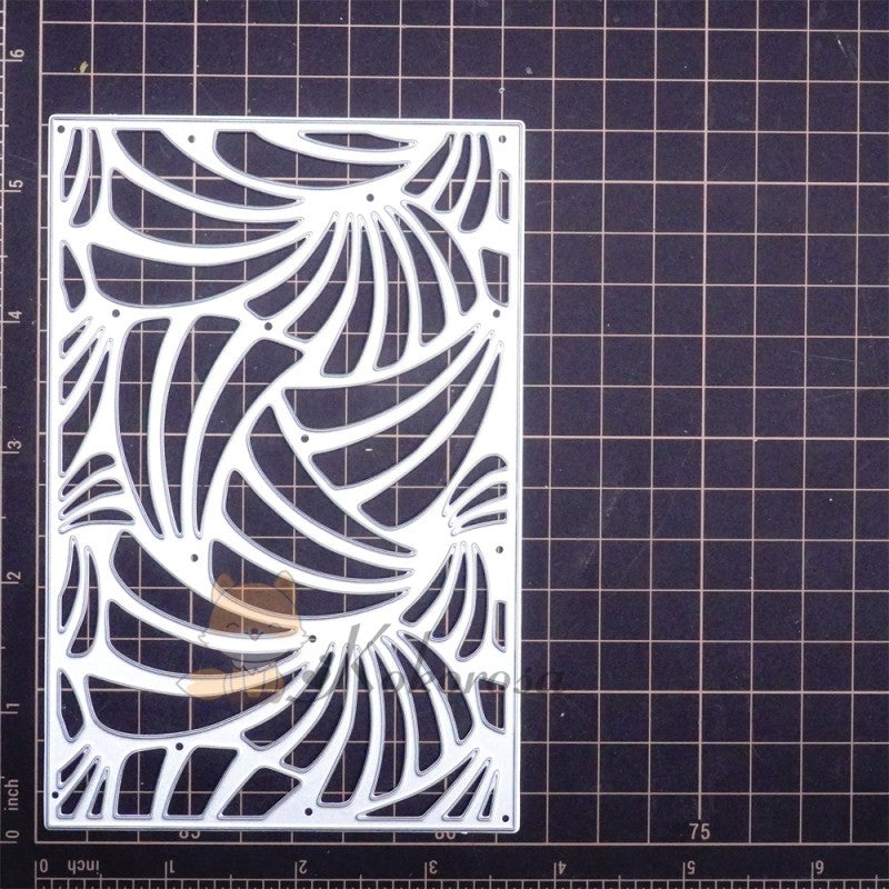 Kokorosa Metal Cutting Dies with Palm Tree Pattern Background Board