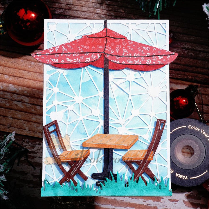Kokorosa Metal Cutting Dies with Parasol & Wooden Chairs
