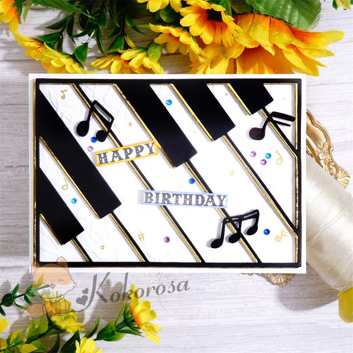 Kokorosa Metal Cutting Dies with Piano Background Board