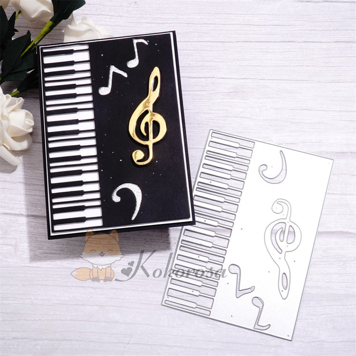 Kokorosa Metal Cutting Dies with Piano Background Board & Notes