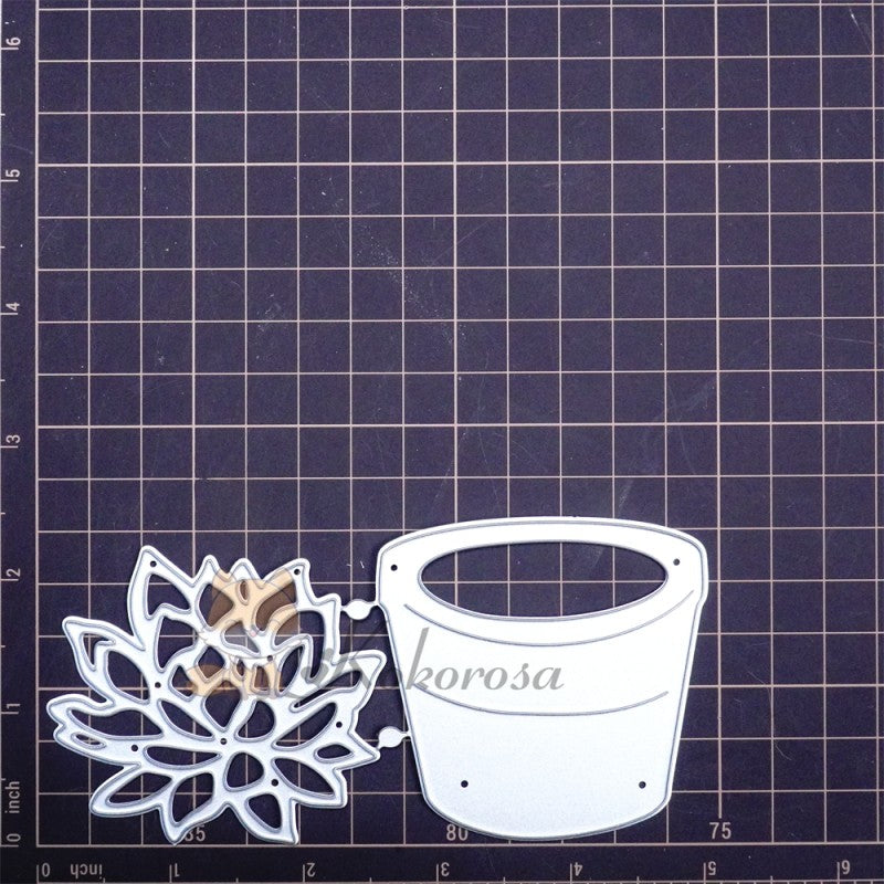Kokorosa Metal Cutting Dies with Potted Plant