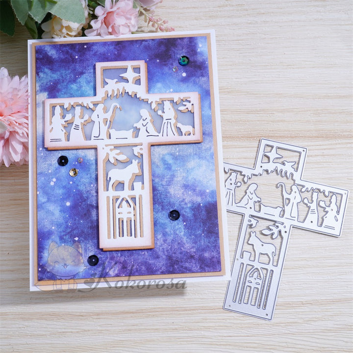 Kokorosa Metal Cutting Dies with Jesus Story Cross